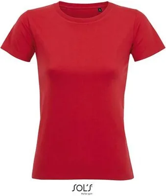 Produktbild von SOLs 02080 | Damen Round Neck Fitted T-Shirt Imperial - Farbe: Red - Größe: L