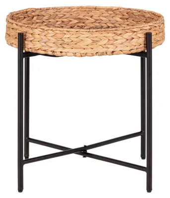 Image de Table basse Naro en métal et jacinthe d'eau ø50x48,5 cm