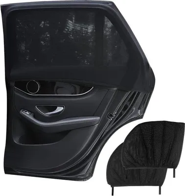 Produktbild von Famanu Auto-Sonnenschutz für Seitenfenster - UV-Schutz und Wärmeblockierung, 2 Stück (L)
