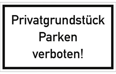 Produktbild von Dreifke® Schild Privatgrundstück Parken verboten!, Kunststoff, 250x150 mm