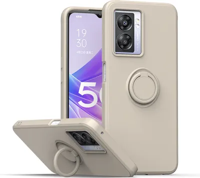 Produktbild von Oppo A57 5G Handyhülle, Ring Halter Ständer Kratzfeste Weiche Silikon schutzhülle für Oppo A57 5G Pink