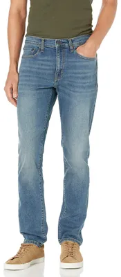 Immagine prodotto di A. Jeans slim fit da uomo, marca Essentials - Effetto tie-dye, blu vintage, taglia 28W / 3