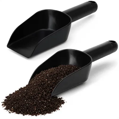 Image de 2 pelles en plastique, 23 cm, noires