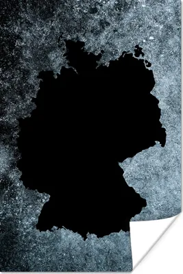 Produktbild von MuchoWow® Poster Karte - Deutschland - Grau 40x60 cm - Plakate für die Wand - Poster Babyzimmer