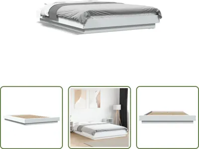 Produktbild von The Living Store Bettgestell Weiß 140x190 cm Holzwerkstoff