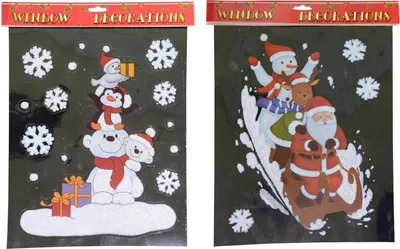 Produktbild von Fensterbild Weihnachten | 29x35 cm | 2 Motive sortiert  Lieferung nach Vorrat | 75185