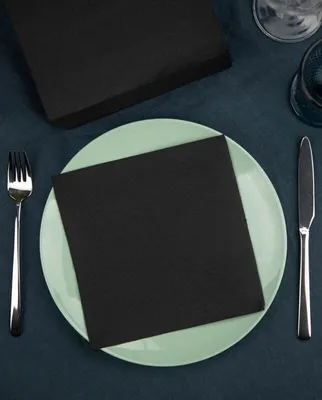 Obrázok produktu pre Renova Čierne papierové servítky, 40 servítok, rozmer 39 x 39 cm, 2-vrstvové