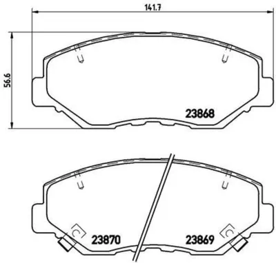Produktbild von Brembo Bremsbelagsatz, Scheibenbremse Vorderachse P 28 035