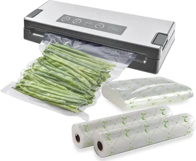 Image de Appareil de mise sous vide Solis avec tuyau à vide, set comprenant 60 sachets & 2 rouleaux