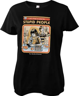 Produktbild von Cure For Stupid People Girly Tee - Large - Black