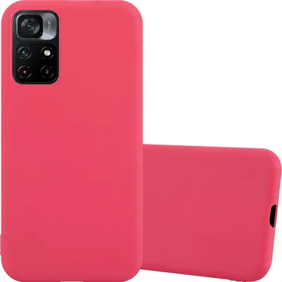 Produktbild von Cadorabo Hülle für Xiaomi POCO M4 PRO 5G Schutzhülle in Rot Handyhülle TPU Silikon Etui Case Cover