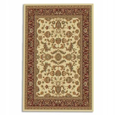 Zdjęcie produktu dla Dywan tradycyjny do salonu 160x230cm, klasyczny kremowo czerwony wzór
