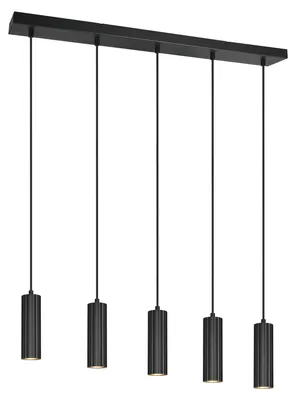 Productafbeelding van 5-lichts hanglamp Soka zwart