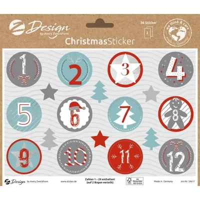 Produktbild von AVERY Zweckform ZDesign Trend Sticker WEIHNACHTEN