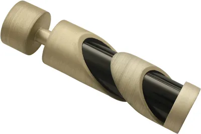 Produktbild von Gardinia Endknopf Kira Tube champagner-schwarz, Ø 19 mm