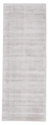 Produktbild von Viskoseteppich AVA Läufer Creme 80x600 cm | Moderner Teppich für Wohn- und Schlafzimmer