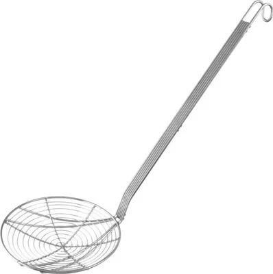 Image de FMprofessional Cuillère à frire 45 cm, louche en acier inoxydable, écumoire pour cuisiner et frire (couleur : argent), quantité : 1
