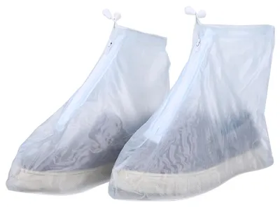 Produktbild von 1 Paar wiederverwendbare, wasserdichte Regenschuhüberzieher für Damen in XXL mit Anti-Rutsch-Funktion