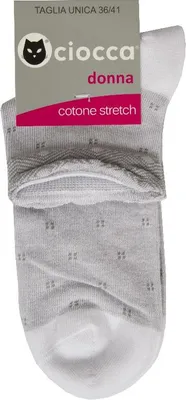 Immagine prodotto di Calza calzino basso fantasmino donna calzini girocaviglia sneaker cotone stetch CIOCCA articolo 152/2, Piede 36 - 41, Cotone 82%,Poliestere 17%,Spandex 1%