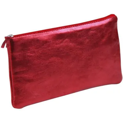 Produktbild von Clairefontaine Schlamper-Mäppchen CUIRISÉ Leder rot