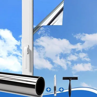 Obrázok produktu pre Zrkadlová fólia proti slnku – tepelná izolácia – strieborná 60 x 400 cm