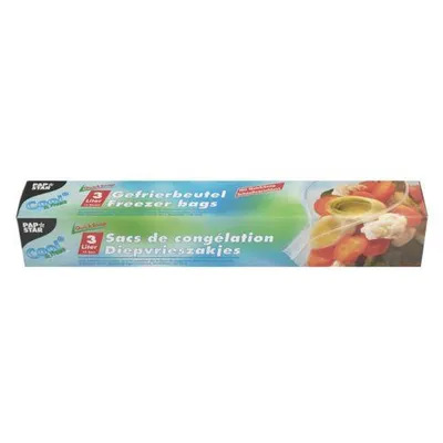 Produktbild von QuickSnap Gefrierbeutel 3 l 28 cm x 27 cm transparent in Faltschachtel