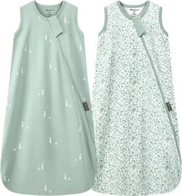 Imagen del producto de Saco de dormir para bebé, 0,5 Tog, fabricado con 100% algodón, transpirable, ideal para el verano, unisex