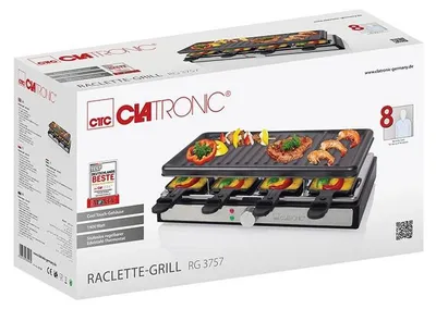 Immagine prodotto di CLATRONIC 263946 CLATRONIC grill per raclette RG 3757, per 8 persone