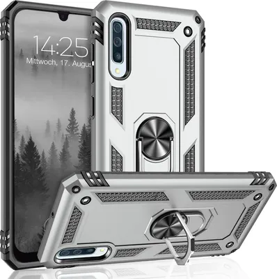 Produktbild von Armor Outdoor Handyhülle für Samsung Galaxy A50 Handy Panzer Case Cover Schutzhülle Farbe: Silber