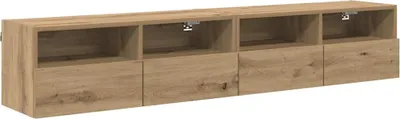 Obrázek produktu pro vidaXL TV nástěnné police 2 ks Artisan dub 80 x 30 x 30 cm materiál na bázi dřeva