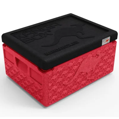 Zdjęcie produktu dla KÄNGABOX® Mini Thermobox zimny i ciepły 1,5L - Idealny jako lunch box lub pudełko na lunch - Ultralekka i doskonale zamykająca się pokrywa Kolor czerwony