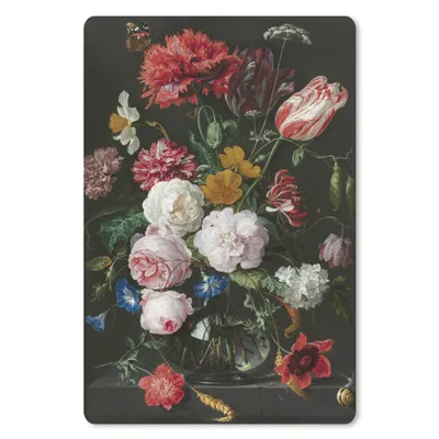 Produktbild von MuchoWow® Mauspad Mousepad Stilleben mit Blumen in einer Glasvase - Gemälde von Jan Davidsz. de Heem 18x27 cm - Mousepads - Maus Mat - Pad - Mausunterlage
