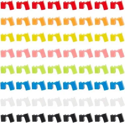 Productafbeelding van Famanu herbruikbare hulpjes voor eetstokjes - 64 stuks in 8 kleuren