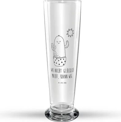 Produktbild von Mr. & Mrs. Panda Bierglas Kaktus Sonne - Transparent - Geschenk, Bier Glas, Trinkglas, Trennung, Kakteen, Freundin, Bierbecher, Motivation, Glasbecher, Geschenkidee