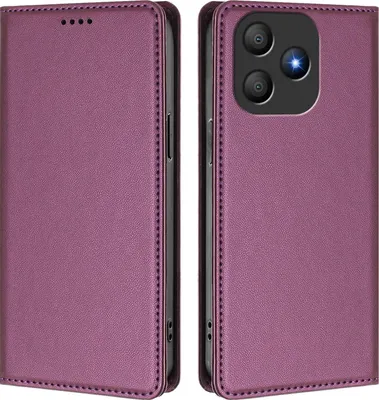Obrázek produktu pro Kožené pouzdro pro Blackview Wave 9C, magnetické flipové pouzdro zPolyuretankůže se stojánkem Fialová