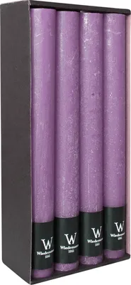 Produktbild von Stabkerzen aus Paraffin, Mauve, Marble Rustik, Wiedemann, 280/35 mm, Brenndauer ca. 30h, 8 Stück
