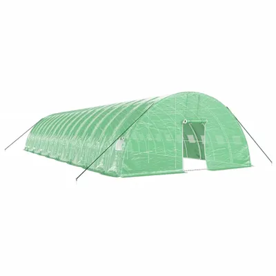 Image de Serre avec cadre en acier vert 96 m² 16x6x2,85 m