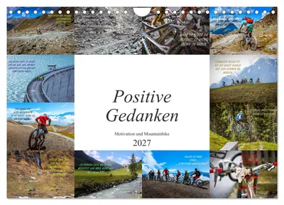Produktbild von Positive Gedanken - Motivation und Mountainbike (Wandkalender 2027 DIN A4 quer), CALVENDO Monatskalender