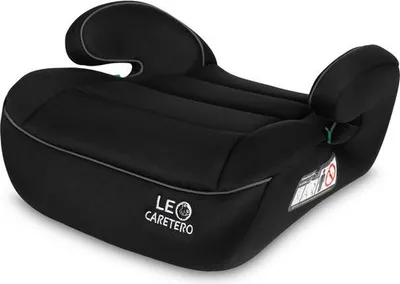 Caretero Leo i-Size Sitzerhöhung, Schwarz, 125–150 cm, mit ISOFIX