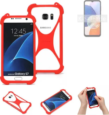 Produktbild von K-S-Trade Handy-Hülle kompatibel mit Samsung Galaxy A14 5G Schutz-Hülle Bumper Silikon Schutz Hülle Cover Case Silikoncase Silikonbumper TPU