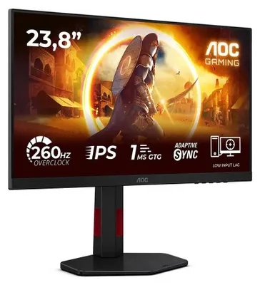 Produktbild von AOC G4 24G4ZREP, 60,5 cm (23.8"), 1920 x 1080 Pixel, Full HD, LCD, 1 ms, Schwarz, Rot
