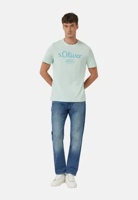 Obrázok produktu pre s.Oliver 2139909.61D1.M, Tričko, Samec, Tyrkysová, M, Na bežné nosenie, výstrih bez goliera