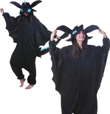 Produktbild von Pyjama Onesie Kigurumi Verkleidung Zahnlos Blau L: 165 - 175cm