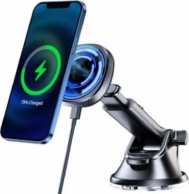Zdjęcie produktu dla SWISSTEN Magsafe Magnetyczny samochodowy uchwyt na telefon z bezprzewodowym ładowaniem 15 W 65010610