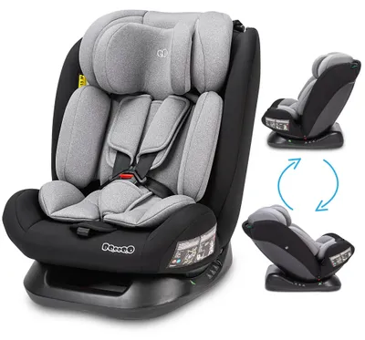Produktbild von Booboo Safety London Kindersitz i-Size Reboarder, vorwärts  und  rückwärts Einbau, von 40 bis 150 cm, ohne Isofix - Black Grey