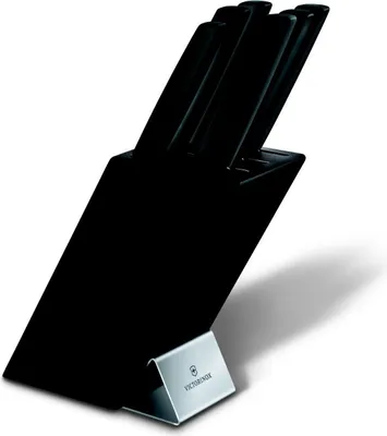 Obrázek produktu pro Blok s barevnými noži 6 ks, Swiss Modern,černý