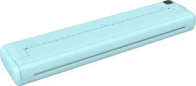 Produktbild von A4 Tragbarer Drucker, kabelloser tintenloser Drucker, Thermopapierdrucker, 200 DPI, 8,26" x 11,69" Papierformat, Bluetooth-Konnektivität, Blau