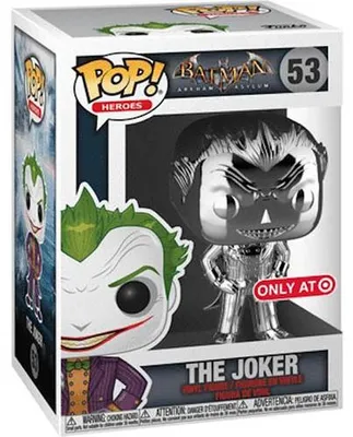Produktbild von Funko Pop! The Joker - Batman Arkham Asylum - Heroes (53) Silver Chrome Exclusive