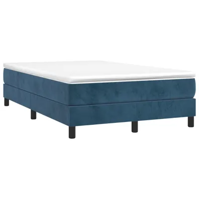 Produktbild von Boxspringbett mit Matratze Dunkelblau 120x190 cm Samt