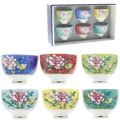 Produktbild von MPLCo Orient Porzellan-Teetassen Set 6 Stück Geschenk